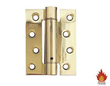 Frelan Hardware 4 Inch Door Closer Set Spring Hinge, Polished Brass - J9800EB (sold in packs of 3)
